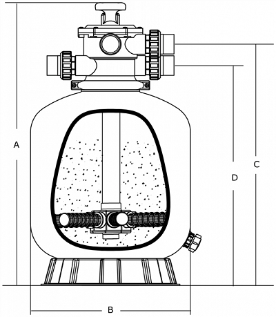 Filtervat voor zandfilter